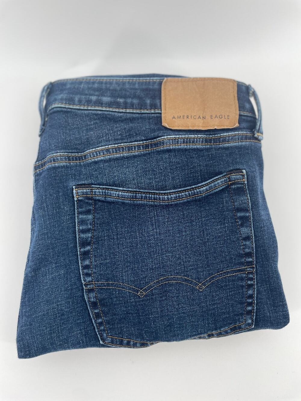 American Eagle Relaxed Straight Jeans Men’s 36x34 Dark Wash Air Flex
